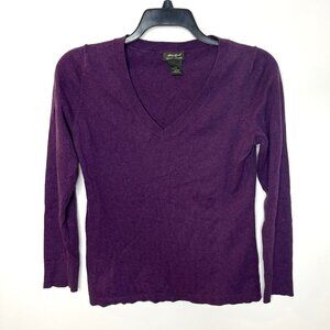 Eddie Bauer Women's V-neck Cotton/Cashmere Sweater, Size Medium